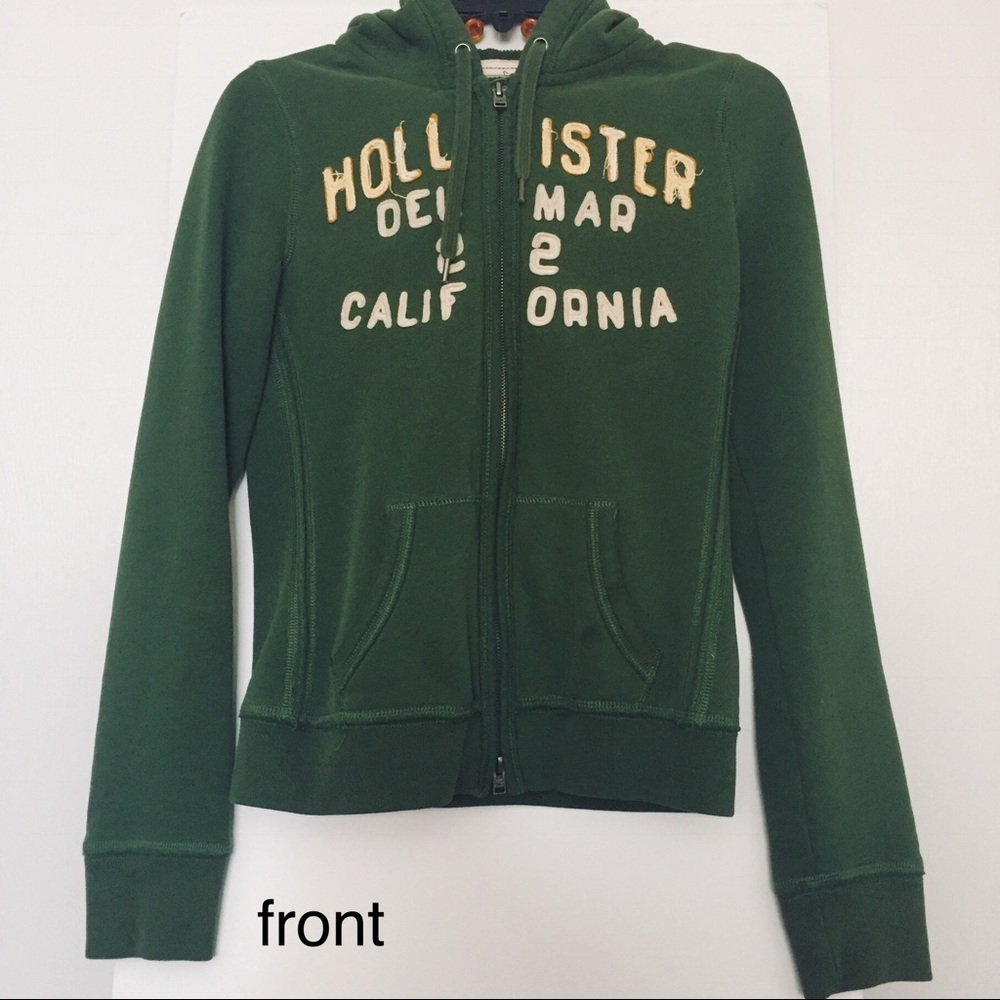 Hollister zip up jacket / hoodie (green)